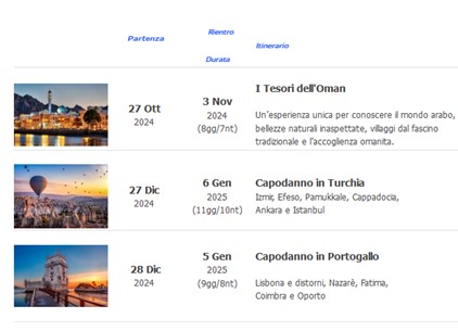partenze tours